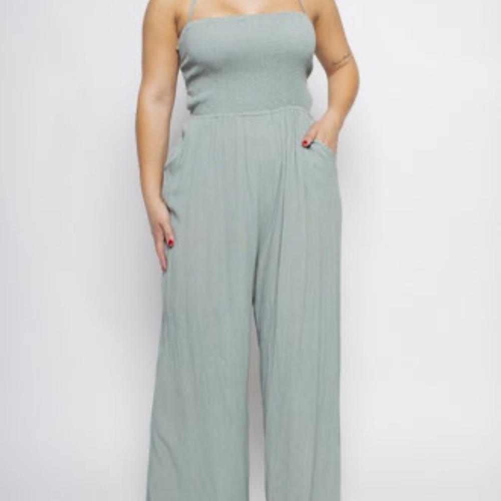 Elegant Sage Green Jumpsuit